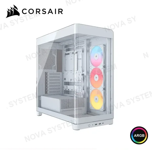 Corsair CASE CORSAIR FRAME 4500X RS-R WHITE ARGB SIN FUENTE VIDRIO TEMPLADO PANORAMICO MID TOWER (PN:CC-9011315-WW)
