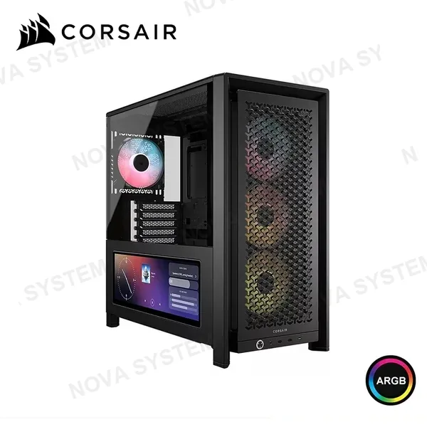 Corsair CASE CORSAIR FRAME 4000D LCD RS BLACK ARGB PANTALLA TACTIL 14.5" SIN FUENTE VIDRIO TEMPLADO MID TOWER (PN:CC-9011326-WW)