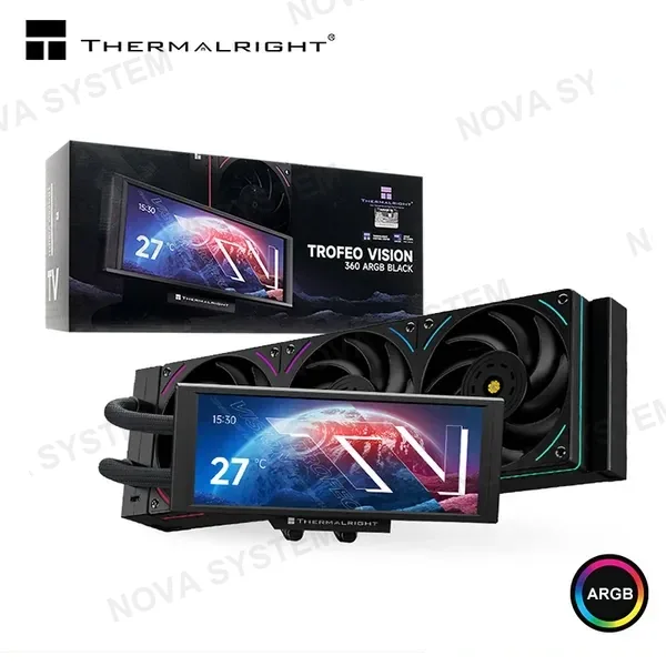 Intel THERMALRIGHT TROFEO VISION 360 ARGB BLACK COOLER CPU REFRIGERACION LIQUIDA COMPATIBLE AMD/INTEL