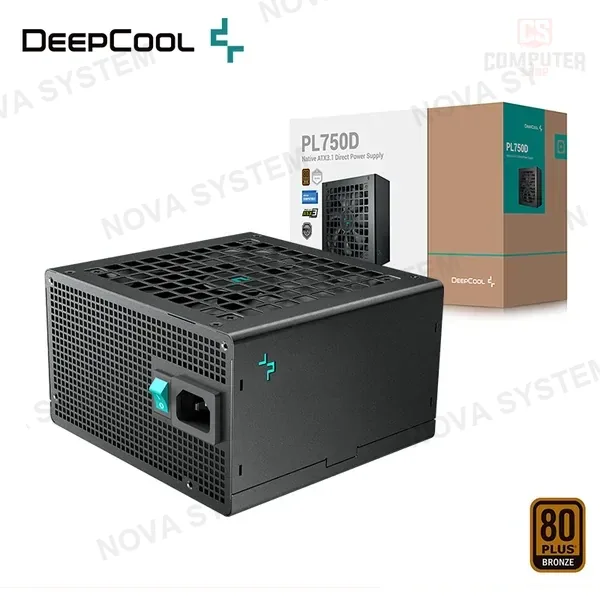Deepcool FUENTE DE PODER DEEPCOOL PL750D BLACK 750W 80 PLUS BRONZE (PN:R-PL750D-FC0B-US-V2)