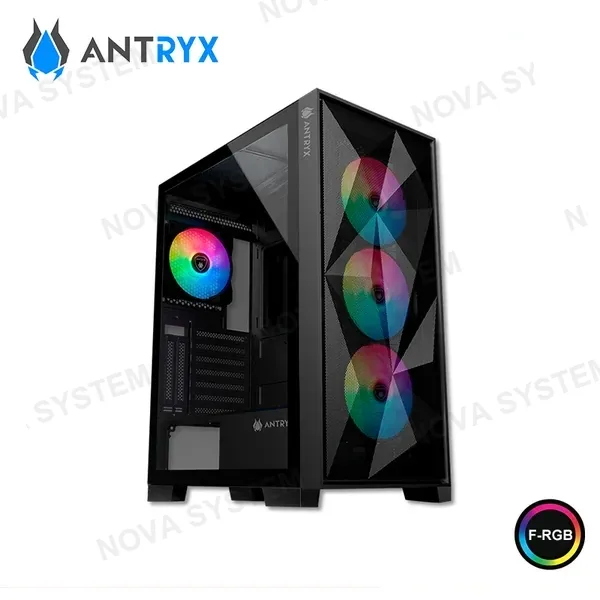Antryx CASE ANTRYX RX250 FIXED RGB BLACK SIN FUENTE VIDRIO TEMPLADO MID TOWER