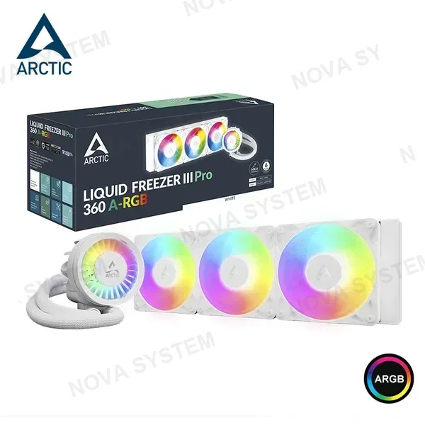 Intel ARCTIC FREEZER III PRO 360 A-RGB WHITE COOLER CPU REFRIGERACION LIQUIDA COMPATIBLE AMD/INTEL (PN:ACFRE00188A)