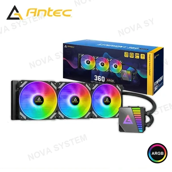 Intel ANTEC SYMPHONY 360 BLACK ARGB COOLER CPU REFRIGERACION LIQUIDA COMPATIBLE AMD/INTEL