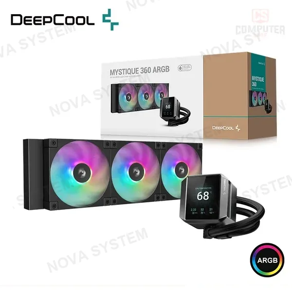 Intel DEEPCOOL MYSTIQUE 360 ARGB BLACK COOLER CPU REFRIGERACION LIQUIDA COMPATIBLE AMD/INTEL (PN:R-LX750-BKADSNC-G-1)