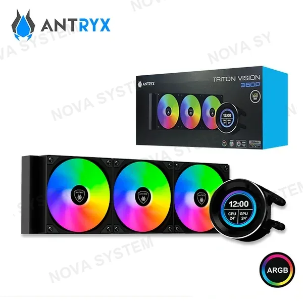 Intel ANTRYX TRITON VISION 360P BLACK ARGB COOLER CPU REFRIGERACION LIQUIDA COMPATIBLE AMD/INTEL