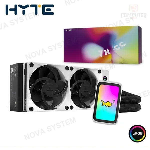 Intel HYTE THICC Q60 WHITE QRGB COOLER CPU REFRIGERACION LIQUIDA COMPATIBLE AMD/INTEL (PN:FAN-HYTE-Q60-BW)
