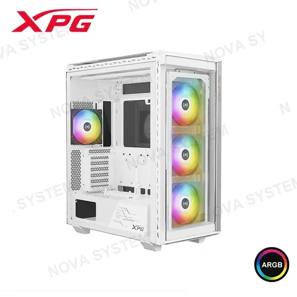 XPG CASE XPG BATTLECRUISER II WHITE ARGB SIN FUENTE VIDRIO TEMPLADO MID TOWER (PN:15260189)