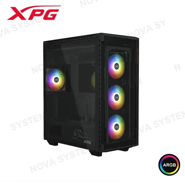 XPG CASE XPG BATTLECRUISER II BLACK ARGB SIN FUENTE VIDRIO TEMPLADO MID TOWER
