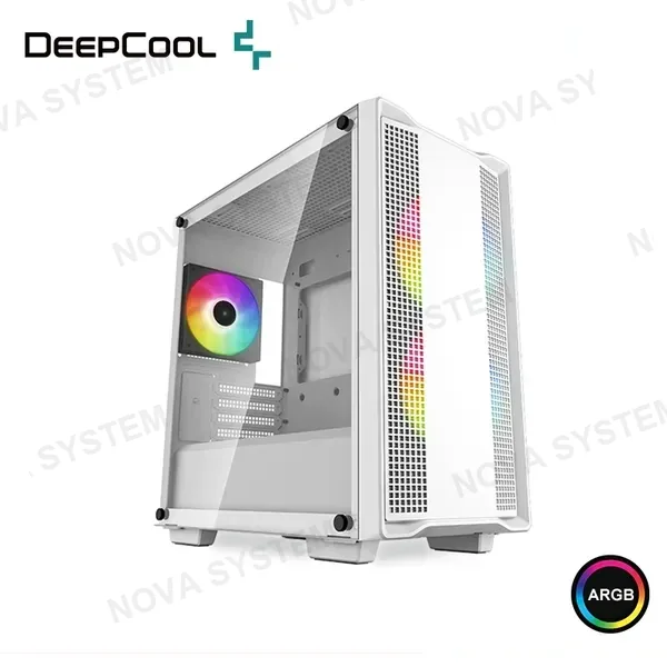 Deepcool CASE DEEPCOOL CC360 WHITE ARGB SIN FUENTE VIDRIO TEMPLADO MINI TOWER