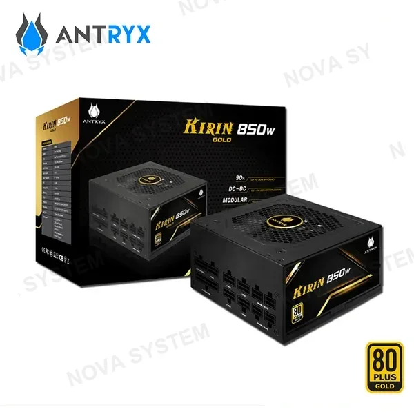Antryx FUENTE DE PODER ANTRYX KIRIN 850W 80 PLUS GOLD MODULAR (PN:GPX850S)