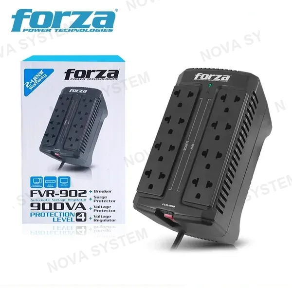 Forza ESTABILIZADOR FORZA FVR-902 900VA/450W 8 TOMAS