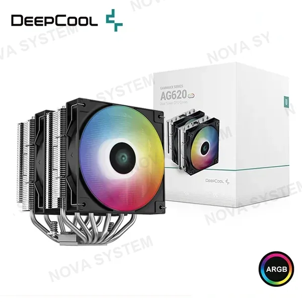 Intel DEEPCOOL AG620 BLACK ARGB COOLER CPU REFRIGERACION AIRE COMPATIBLE AMD/INTEL