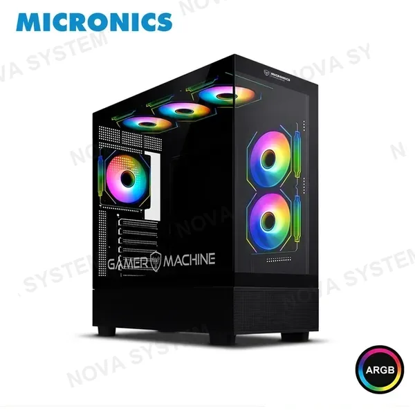 Micronics CASE MICRONICS CORSARIO MIC FC1006 BLACK ARGB SIN FUENTE VIDRIO TEMPLADO MID TOWER