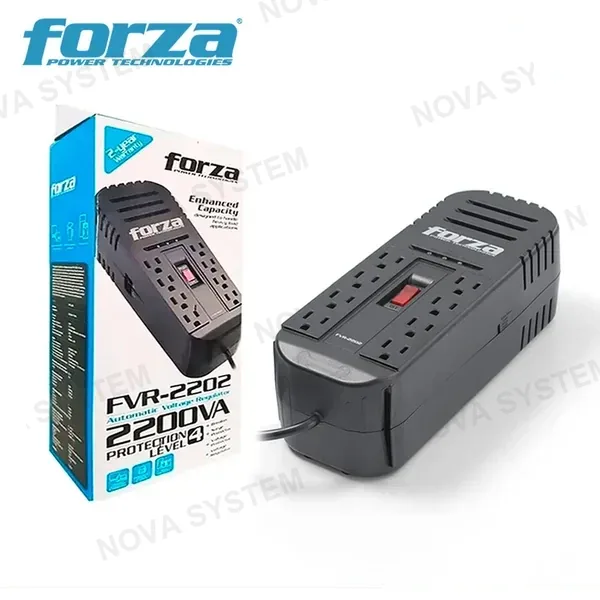 Forza ESTABILIZADOR FORZA FVR-2202 2200VA/1100W 8 TOMAS