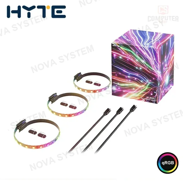 CINTA DE ILUMINACION LED HYTE LS10 QRGB LIGHT STRIPS 3 PACK (PN:ACC-HYTE-LS10-B-3)