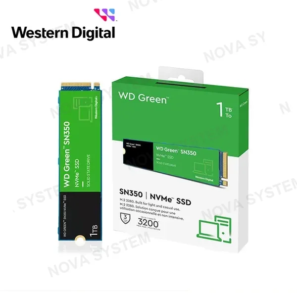 Western Digital SSD 1TB WESTERN DIGITAL GREEN SN350 NVMe M.2 2280 PCIe GEN 3.0x4 (PN:WDS100T2G0C)