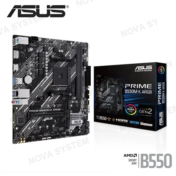 ASUS PLACA ASUS PRIME B550M-K ARGB M.ATX DDR4 AMD AM4 (PN:90MB1GC0-M0EAY0)