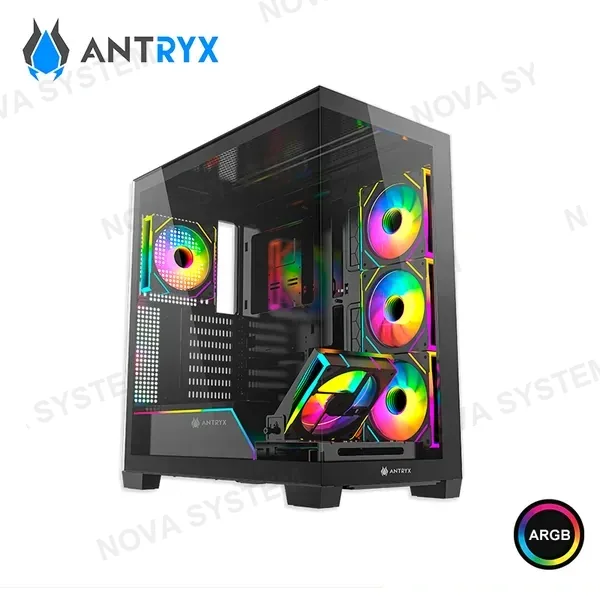Antryx CASE ANTRYX FX 850 PRO BLACK ARGB SIN FUENTE VIDRIO TEMPLADO MID TOWER (PN:AC-FX850KP)