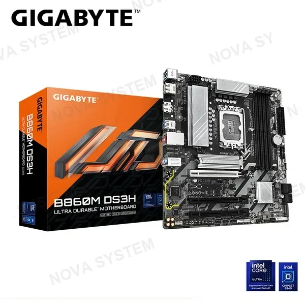 Gigabyte PLACA GIGABYTE B860M DS3H M.ATX DDR5 LGA 1851 (PN:9MB86MDS3-00-G10)