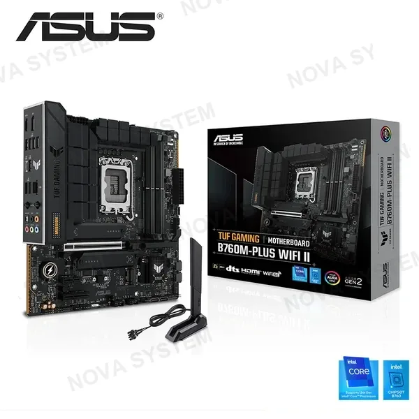 ASUS PLACA ASUS TUF GAMING B760M-PLUS WIFI II M.ATX DDR5 LGA 1700 (PN:90MB1HE0'M0EAY0)