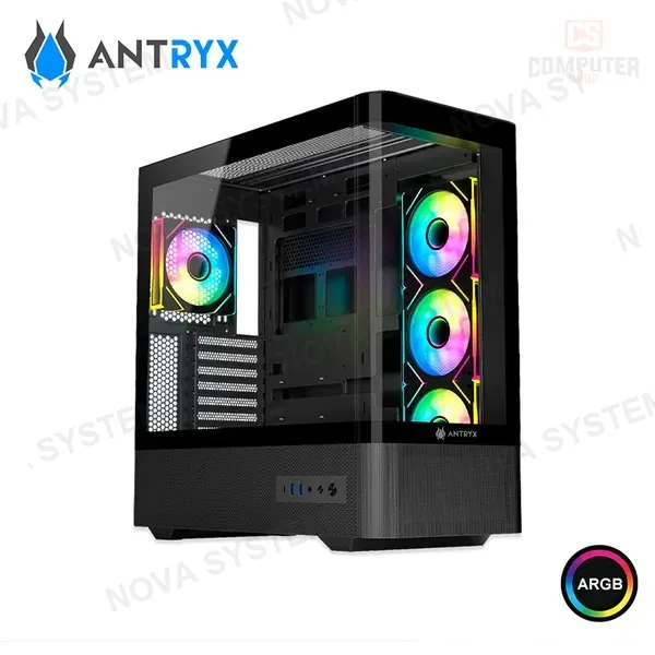 Antryx CASE ANTRYX FX830 INFINITY BLACK ARGB SIN FUENTE VIDRIO TEMPLADO MID TOWER