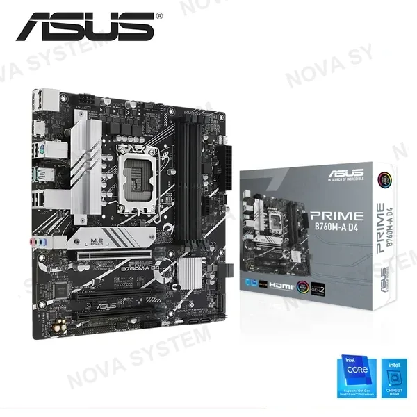 ASUS PLACA ASUS PRIME B760M-A D4 M.ATX DDR4 LGA 1700 (PN:90MB1D00'M1EAY0)