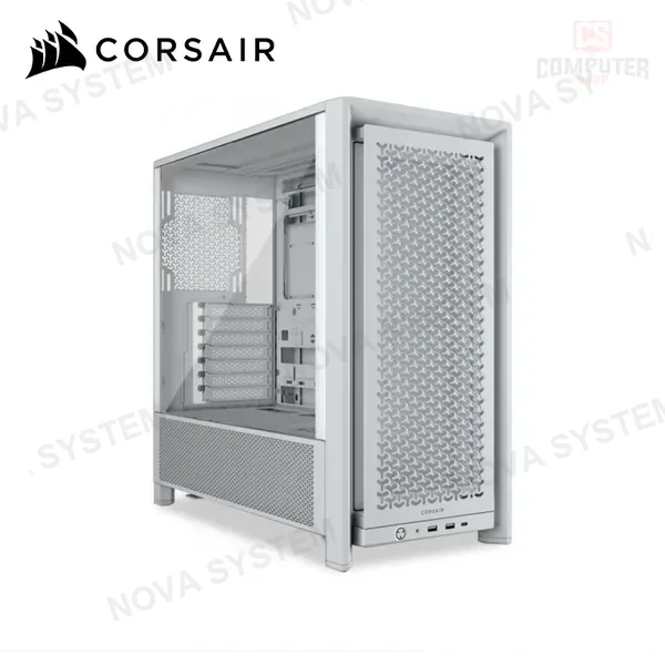 Corsair CASE CORSAIR FRAME 4000D PERFOMANCE WHITE SIN FUENTE VIDRIO TEMPLADO MID TOWER (PN:CC-9011291-WW)