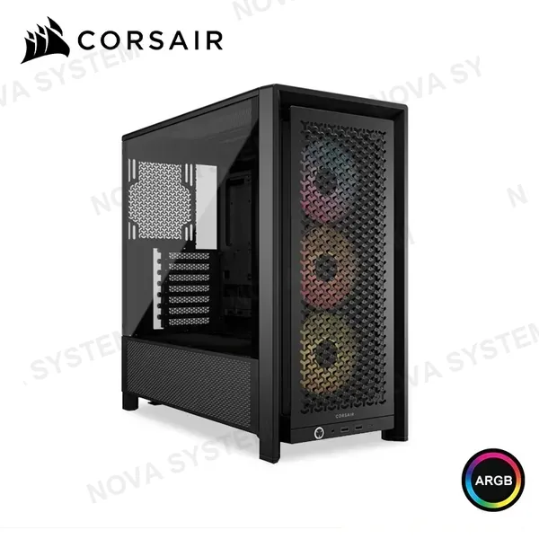 Corsair CASE CORSAIR FRAME 4000D RS ARGB BLACK SIN FUENTE VIDRIO TEMPLADO MID TOWER (PN:CC-9011296-WW)
