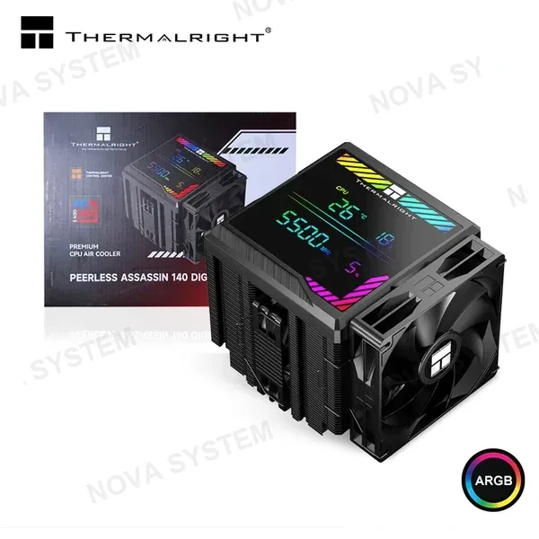 Intel THERMALRIGHT PEERLESS ASSASSIN 140 DIGITAL BLACK ARGB COOLER CPU REFRIGERACION AIRE COMPATIBLE AMD/INTEL