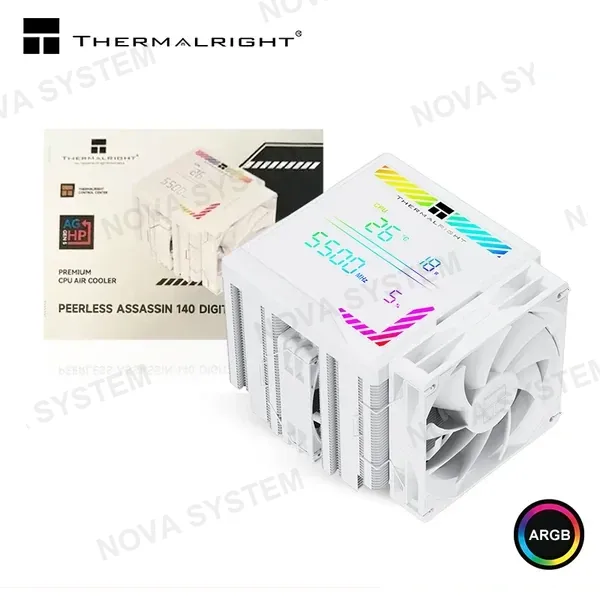 Intel THERMALRIGHT PEERLESS ASSASSIN 140 DIGITAL WHITE ARGB COOLER CPU REFRIGERACION AIRE COMPATIBLE AMD/INTEL