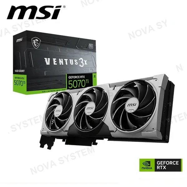 MSI TARJETA DE VIDEO MSI GEFORCE RTX 5070Ti 16GB GDDR7 256BITS VENTUS 3X OC