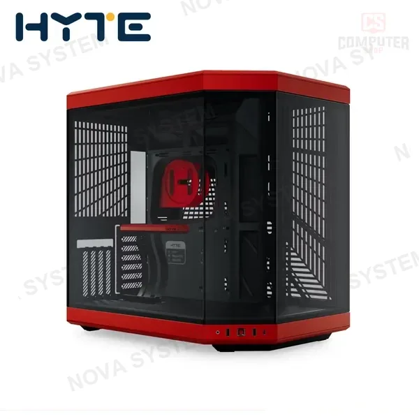 CASE HYTE Y70 BLACK RED SIN FUENTE VIDRIO TEMPLADO MID TOWER (PN:CS-HYTE-Y70-BR)