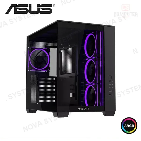 ASUS CASE ASUS A32 PLUS ARGB BLACK SIN FUENTE VIDRIO TEMPLADO MID TOWER (PN:990DC00S-B1800)