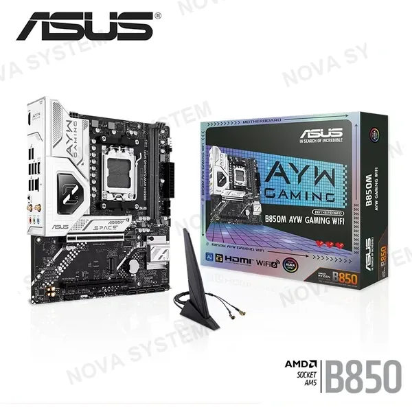 ASUS PLACA ASUS B850M AYW GAMING WIFI M.ATX DDR5 AMD AM5 (PN:90MB1LW0-M0EAY0)