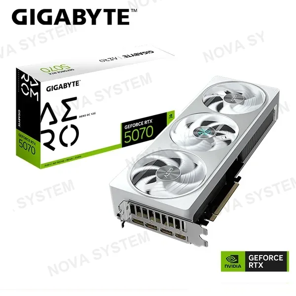 Gigabyte TARJETA DE VIDEO GIGABYTE GEFORCE RTX 5070 12GB GDDR7 192BITS AERO OC (PN:GV-N5070AERO OC-12GD)