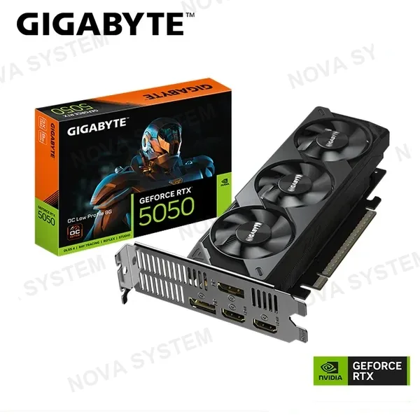 Gigabyte TARJETA DE VIDEO GIGABYTE GEFORCE RTX 5050 8GB GDDR6 128BITS OC LOW PROFILE (PN:9VN5050O8L-00-G10)
