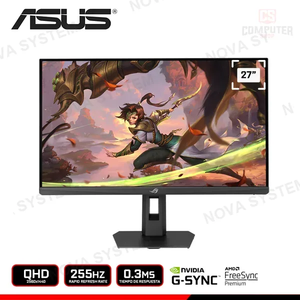 ASUS MONITOR ASUS ROG STRIX XG27ACMES 27" QHD 2560x1440/255HZ/0.3MS/FREESYNC PREMIUM/COMPATIBLE NVIDIA G-SYNC (PN:90LM0C90-B011I1)