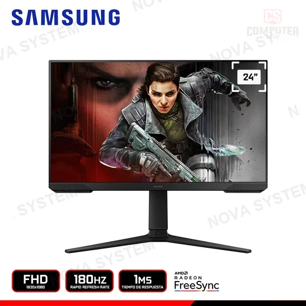 AMD MONITOR SAMSUNG ODYSSEY G3 LS24DG300ELXPE 24" FHD 1920x1080/180HZ/1MS/AMD RADEON FREESYNC