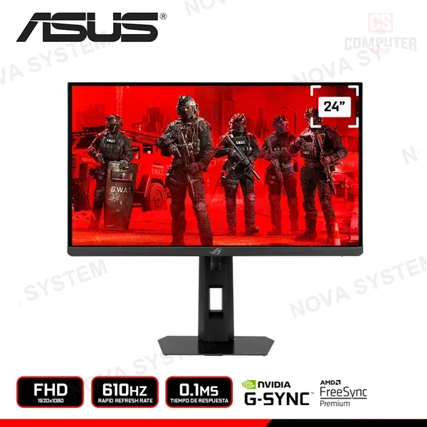 ASUS MONITOR ASUS ROG STRIX XG248QSG ACE 24" FHD 1920x1080/610HZ/0.1MS/FREESYNC PREMIUM/COMPATIBLE NVIDIA G-SYNC (PN:90LM0C40-B013I1)
