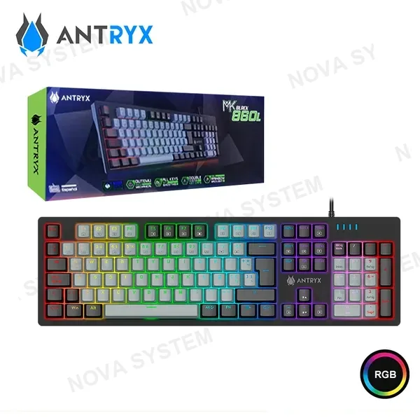 Antryx TECLADO ANTRYX MK860L RGB MECANICO SWITCH BLUE WIRED USB (PN:AMK-860LKGBLR1-SP)