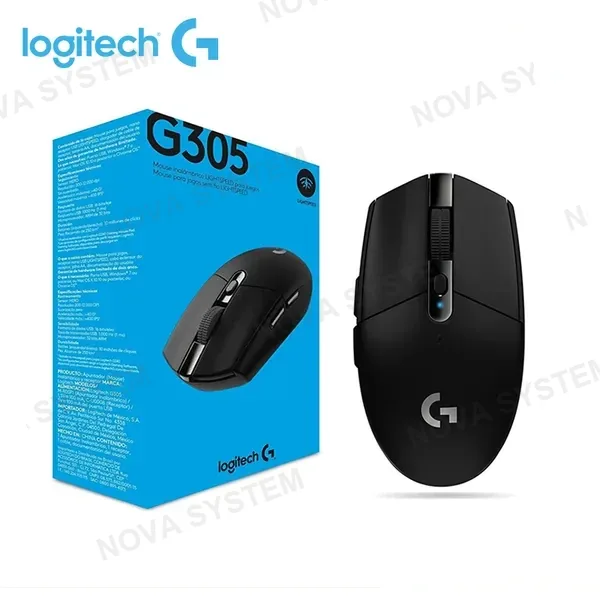 Logitech MOUSE LOGITECH G G305 BLACK LIGHTSPEED DPI 12,000 WIRELESS (PN:910-005281)