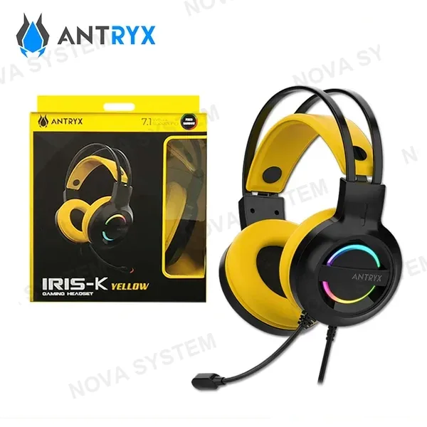 Antryx AUDIFONO ANTRYX IRIS-K YELLOW RAINBOW CON MICROFONO SONIDO 7.1 CONEXIÓN USB (PN:AGH-7100KYW)