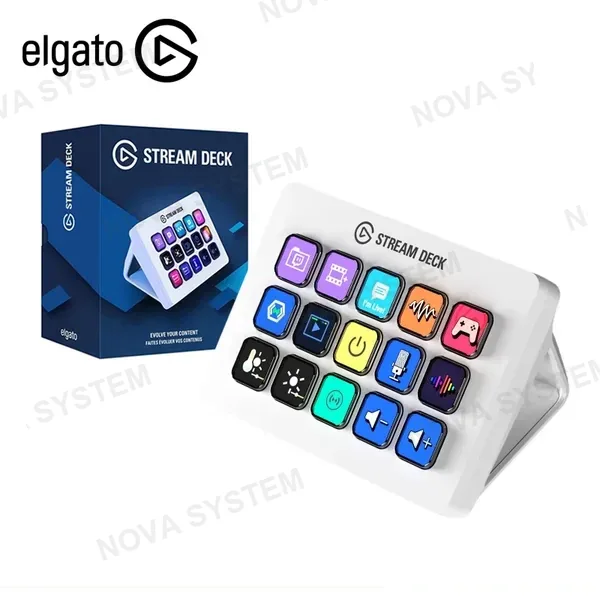LG ELGATO STREAM DECK MK.2 WHITE CONTROLADOR CON 15 TECLAS LCD PERSONALIZABLES (PN:20GBA9901)
