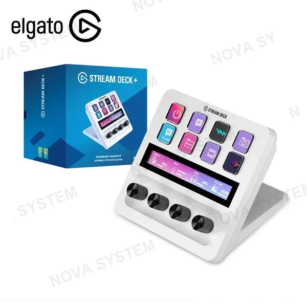 LG ELGATO STREAM DECK+ WHITE CONTROLADOR DE ESTUDIO & MEZCLADOR DE AUDIO (PN:20GBD9901)