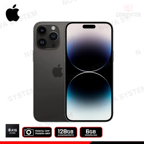 IPHONE 14 PRO MAX SPACE BLACK/PROCESADOR A16 BIONIC/128GB ALMACENAMIENTO/6GB MEMORIA RAM **SEMI NUEVO GRADO A**