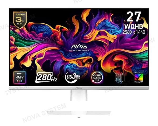 MSI MONITOR GAMER MSI MAG 272QPW-QD-OLED X28 WHITE 27″ 2K