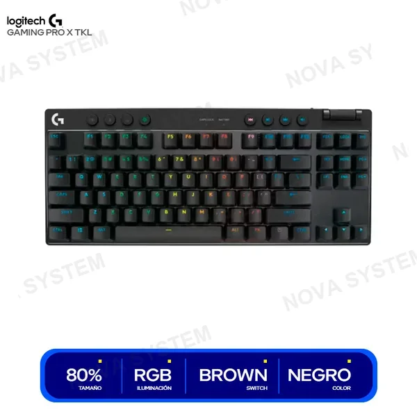 LOGITECH TECLADO MECANICO LOGITECH GAMING PRO X TKL INGLES NEG...