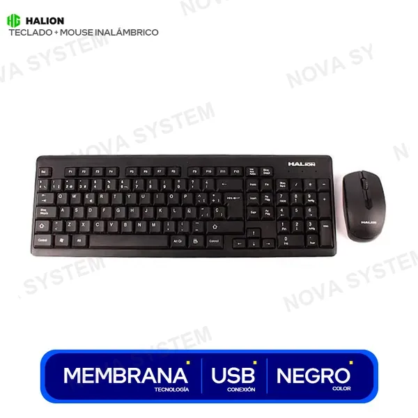 HALION COMBO HALION TECLADO + MOUSE INALAMBRICO ( HA-K...