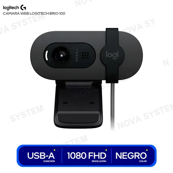 LOGITECH CAMARA WEB LOGITECH BRIO 100 FHD 1080P USB-A / NEGRO (...
