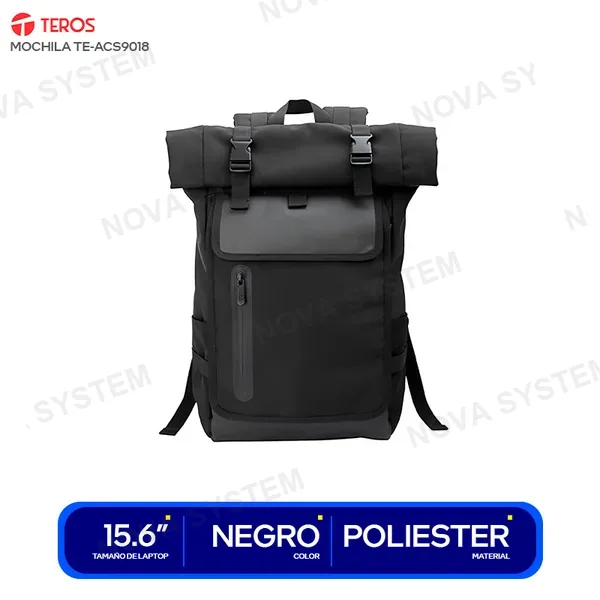 TEROS MOCHILA TEROS PARA LAPTOP DE 15,6 NEGRO POLIESTER ( TE...
